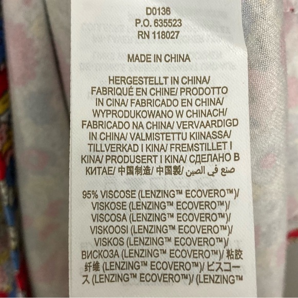 Boden V-Neck Jersey Dress Women’s Size 16 Riviera Blue Floral Stretch Knit Retro - Picture 11 of 12